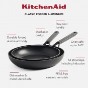 סט מחבתות 20 + 24 + 28 ס"מ KitchenAid 